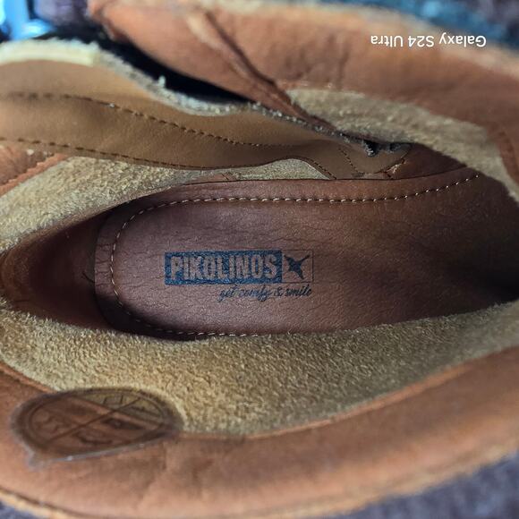 Pikolinos Brown Leather Ankle Boot San Sebastian Bootie Women's 37 EU 6.5 US - Picture 7 of 10